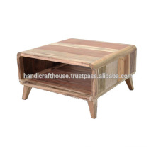 Solid Natural Wooden Small storage Coffee Table